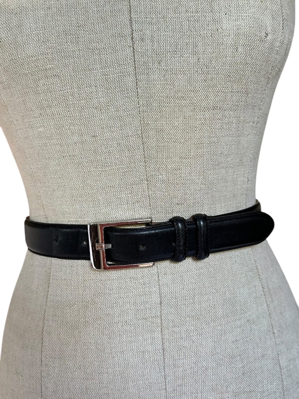 Genuine POLO Ralph Lauren Black Classic Leather Women's Dress Belt Size 38/95